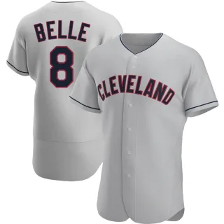 Authentic Men's Albert Belle Cleveland Guardians Road Jersey - Gray