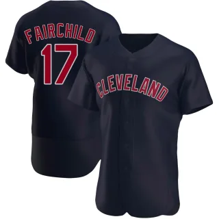Authentic Men's Stuart Fairchild Cleveland Guardians Alternate Jersey - Navy