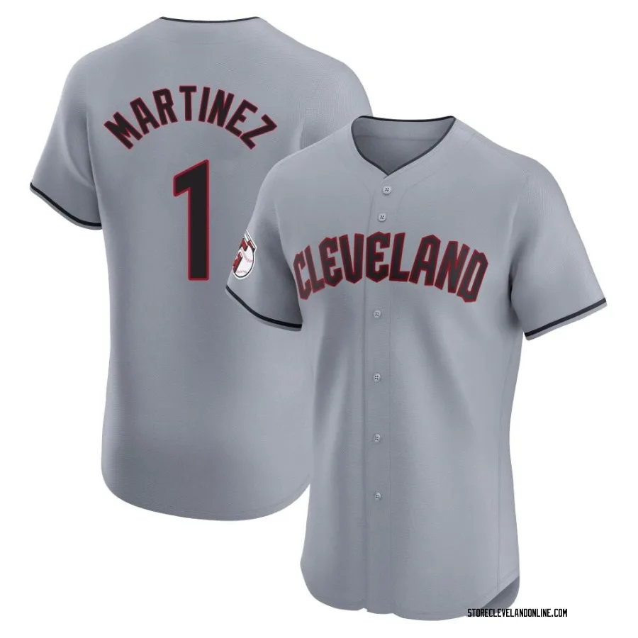 Elite Men's Angel Martinez Cleveland Guardians Road Jersey - Gray