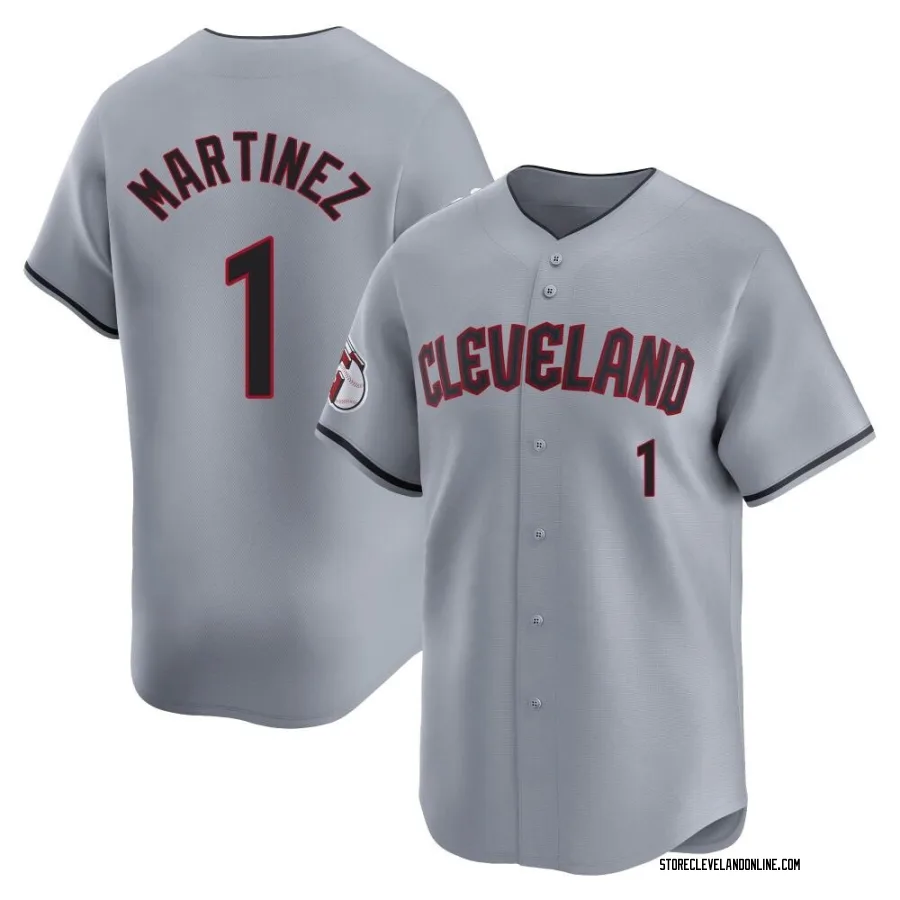 Limited Men's Angel Martinez Cleveland Guardians Road Jersey - Gray