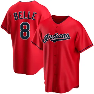 Replica Men's Albert Belle Cleveland Guardians Alternate Jersey - Red