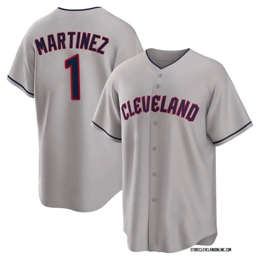 Replica Men's Angel Martinez Cleveland Guardians Road Jersey - Gray