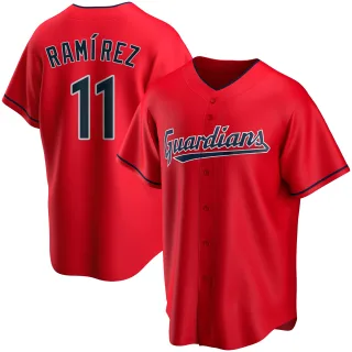 Replica Men's Jose Ramirez Cleveland Guardians Alternate Jersey - Red
