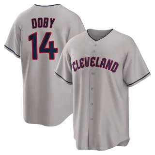 Replica Men's Larry Doby Cleveland Guardians Road Jersey - Gray