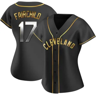 Replica Women's Stuart Fairchild Cleveland Guardians Alternate Jersey - Black Golden