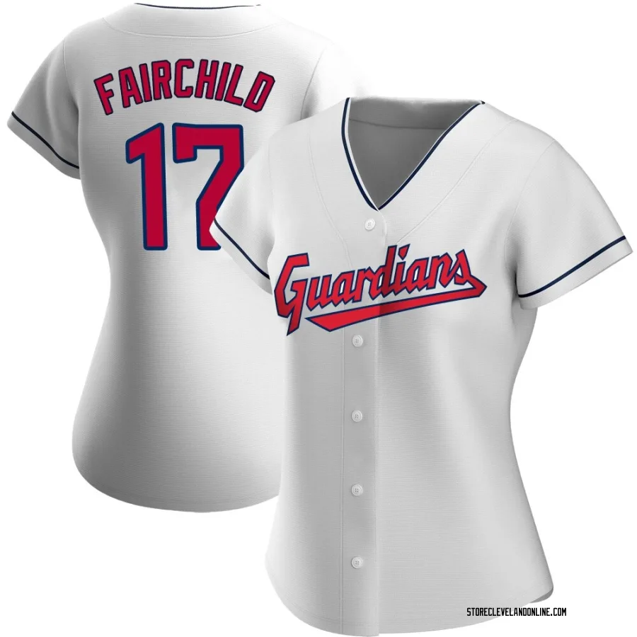 Replica Women's Stuart Fairchild Cleveland Guardians Home Jersey - White