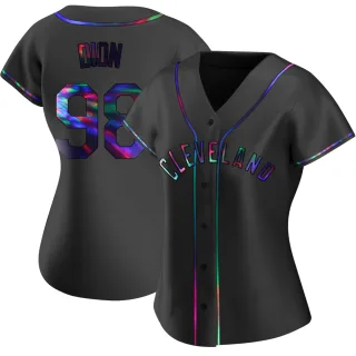Replica Women's Will Dion Cleveland Guardians Alternate Jersey - Black Holographic