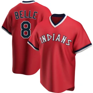 Replica Youth Albert Belle Cleveland Guardians Road Cooperstown Collection Jersey - Red