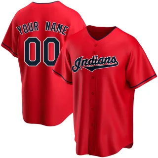Replica Youth Custom Cleveland Guardians Alternate Jersey - Red
