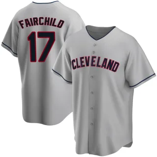 Replica Youth Stuart Fairchild Cleveland Guardians Road Jersey - Gray