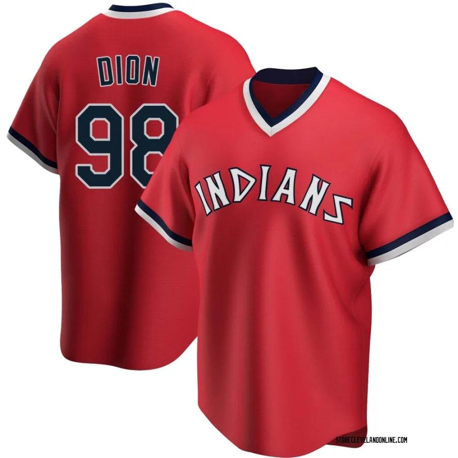 Replica Youth Will Dion Cleveland Guardians Road Cooperstown Collection Jersey - Red